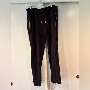 Sweaty Betty London Joggers Black Pull On Zip Ankles & Zip Pockets